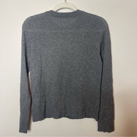 Zadig & Voltaire miss bus gray cashmere skull Strass sweater FLAWED size XS - Picture 5 of 11
